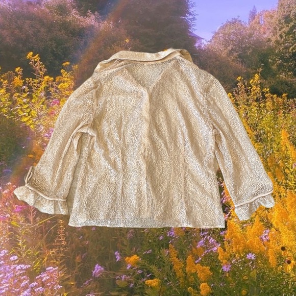 Vintage 90s Ruffle Top - Picture 2 of 6